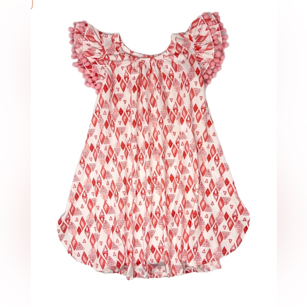 New Dot dot smile ballerina Boho Diamond Swing Dress 7 year old